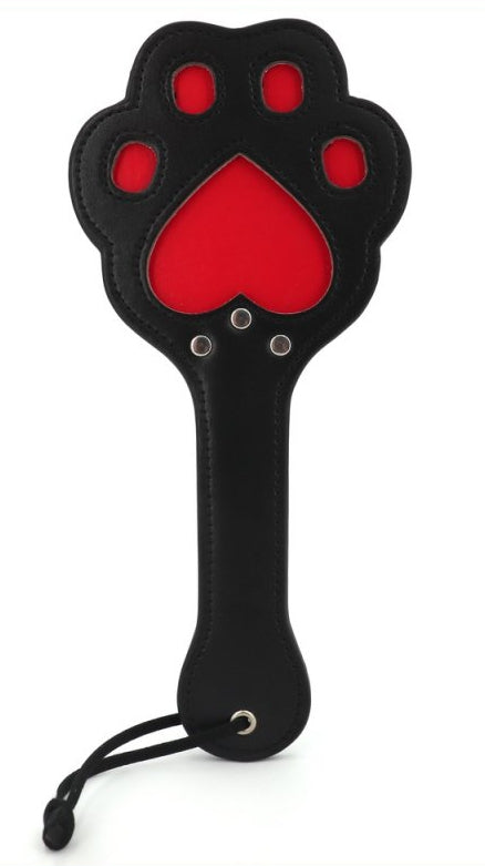 Paddle Patte 28 x 13cm Noir-Rouge - Kinky Puppy - Fouets, Cravaches & Plumeaux