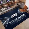 Custom Rug F1 Pattern Print Name Text Soft Non‑Slip Floor Carpet for Home Indoor Decoration