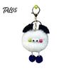 Portable Plush Decoration Cartoon Ball Keychain, Fluffy Pompom Keychain with Metal Clasp, Key Holder Backpacks Handbags Keys Decorative Pendant