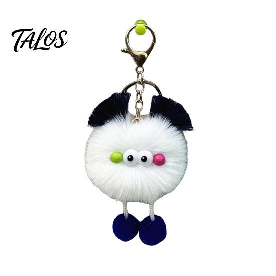 Portable Plush Decoration Cartoon Ball Keychain, Fluffy Pompom Keychain with Metal Clasp, Key Holder Backpacks Handbags Keys Decorative Pendant