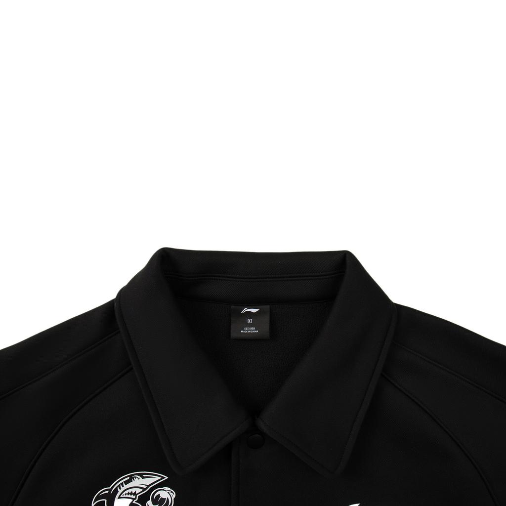 Li-Ning Professional Basketball Series Letter Print Single Button Simple Loose Jacket Men Jacket AJDV409-2