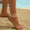 Classic Bohemian Fashion Beach Vacation Foot Decoration Shell Pearl Tassel Anklet For Women Ankle Bracelet Jewelry Accessory