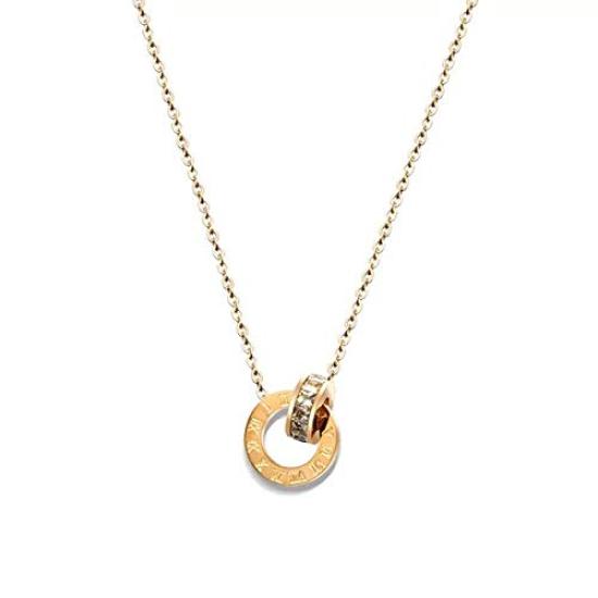 Support Special 18K Gold Gold Ring Pink Matchmaking [Japan Price] Women's Necklace, (14K Coated), Pendant, Gold, Clavicle, Elegant, Simple, Classic,