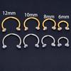 1/5/50Pcs G23 Titanium ASTM-F136 Piercings Nose Ring Internal Thread C Rod Zircon Body Jewelry For Women