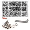 240 Pcs Stainless Steel Screws Nuts Washers Assortment Kit Rustproof Set for DIY Home Repair Industrial Use