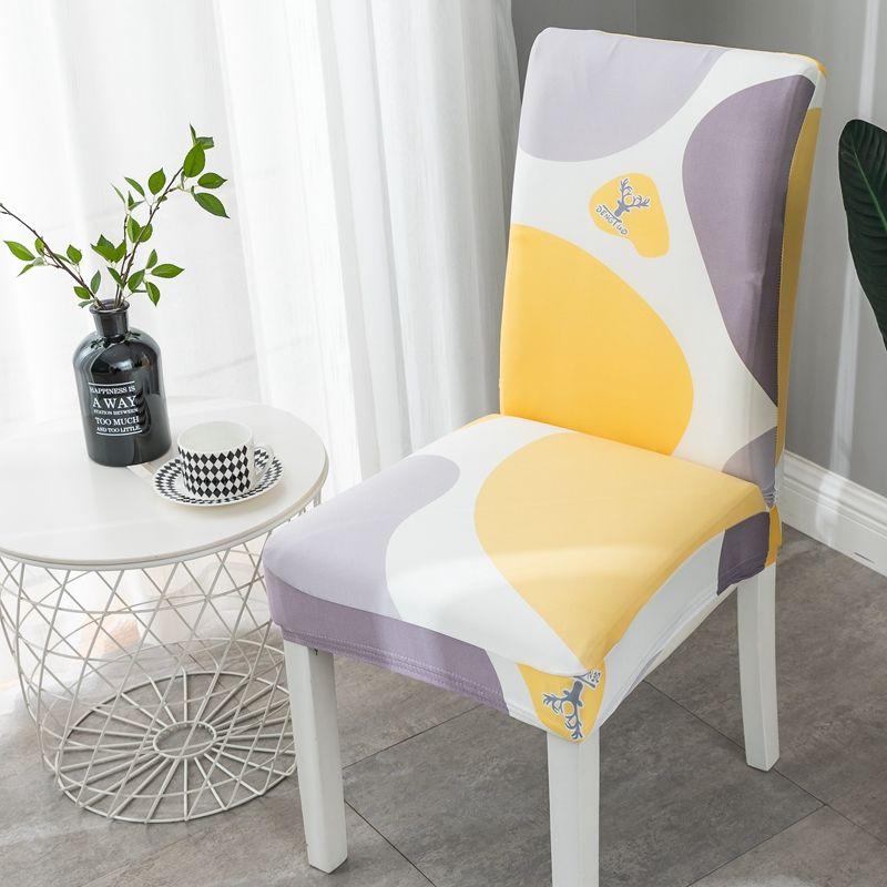 2 stk stoltrekk universal husholdningsstoltrekk elastisk spisestuestol putesett setetrekk krakktrekk