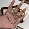Medieval Vintage Iris Snowflake Cat Eye Bead Bracelet Light Luxury Old Money Wind Light Bulb Flash Jewelry