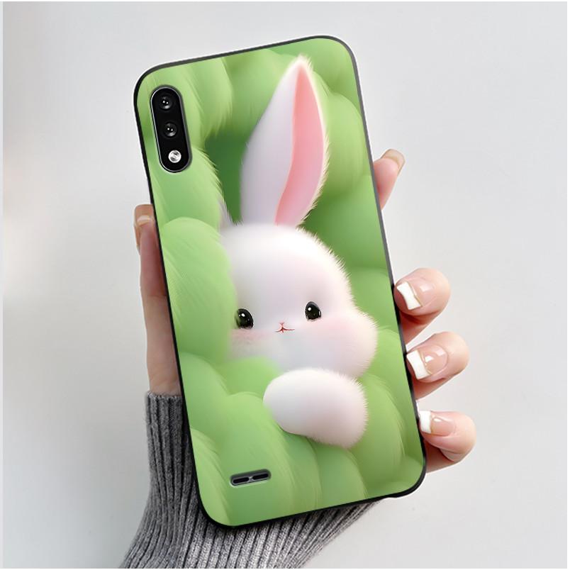 Für LG K22 2020 Handyhülle Rückseite Luxus Niedlich Liebesherz Hase Lustig Weiches Silikon TPU Hülle Fundas Für LGK22 K 22 Gehäuse