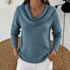 Spring and Autumn Hot Sale New Women's Casual Loose Fashionable Solid Color Pit Long Sleeve Sweater Tops