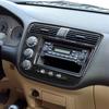 Real Carbon Fiber Compact Disc Panel Car Interior Accessories Cover Sticker Automotive Trim For Honda Civic 2003-2005
