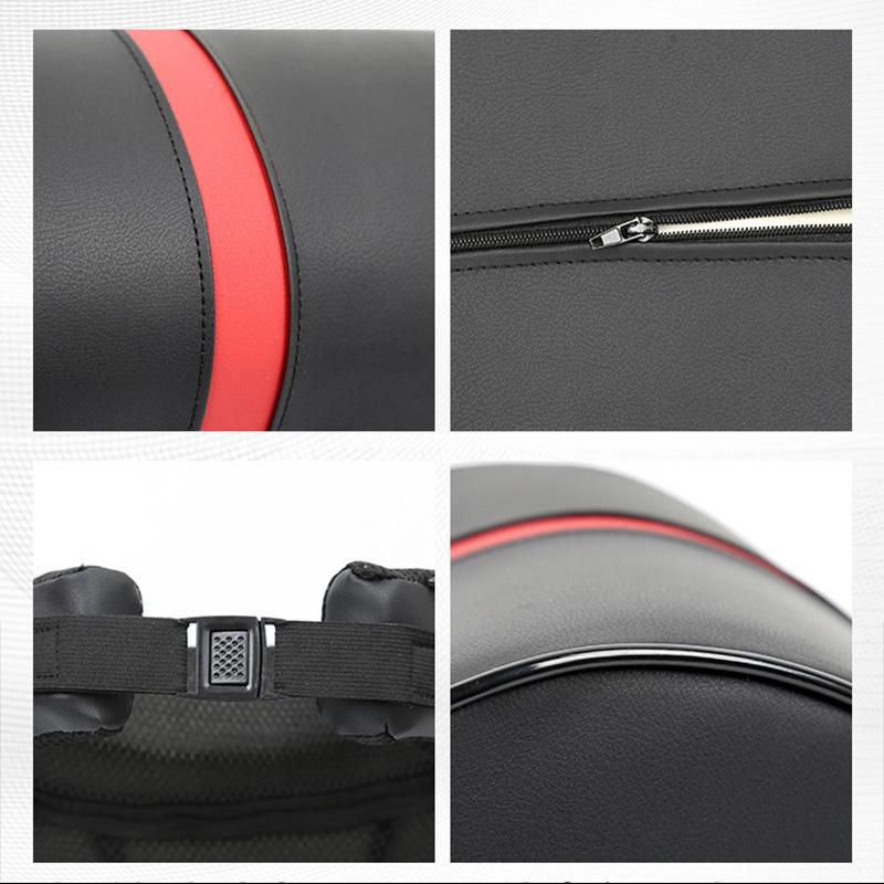 Car Neck Pillow PU Leather Adjustable Memory Cotton Car Headrest Neck Car Seat Pillow Neck Support Car Accessories