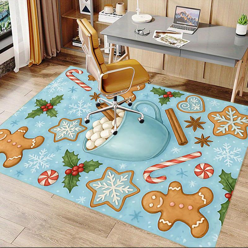 1PC Christmas, cookies Extra Large Non Slip Floor carpet, Office, family, bedroom, Studio Large Area Rug Indoor Rugs, Vibrant Colors