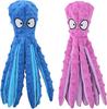 Squeaky Dog Toys Octopus No Stuffing Crinkle Plush Large Dog Toys To Keep Them Busy for Puppy Teething Chewing, Pet Supplies for Small, Medium 2 Pack