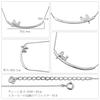 SNOOPY Official Snoopy Diamond and Silver Simple Perfect for Adults U-Line Necklace, 925, Women's, U-Line Design,