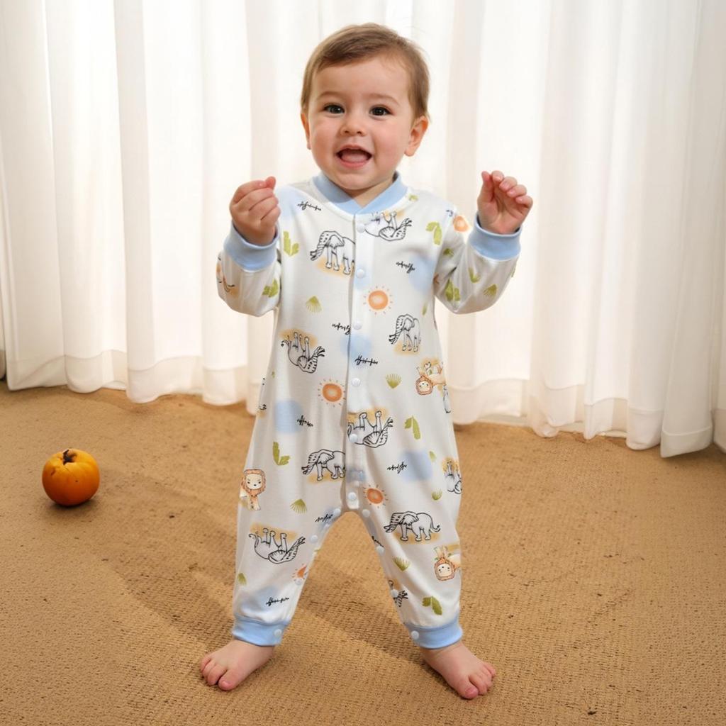 Tongtai Newborn Pure Cotton Baby Bodysuit - Spring/Autumn Jumpsuit Romper