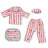DIY Striped 30cm Doll Pajamas Dress Up Handmade Doll Sleep Clothes Home Wear Cute Sweet BJD Doll Clothes 1/6 BJD