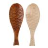 1pcs Wooden Rice Spoons Rice Scoop Paddle Cute Fish Shape Kitchen Rice Serving Spoon Wooden Utensils For Home