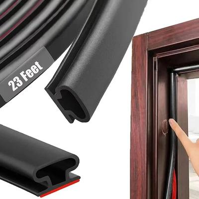 1 pieza de tira de sellado para puerta de acceso de seguridad, ventana, TPE, resistente a la intemperie, anticolisión, aislamiento acústico, autoadhesiva