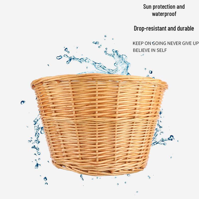 Rattan Bicycle Basket for Mountain Bikes and Pets – Multipurpose Cycling Accessory