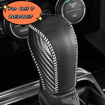 Leather Car Gear Head Shift Knob Cover Case for VW Golf 6 7 MK6 MK7 GTI DSG Tiguan POLO BORA Passat B7 Tiguan Touran