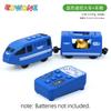 wooden Remote Control Magnetic Electric RC Train Compatible Toy Car Wooden Track Children's Train Car Track Toys for Kids