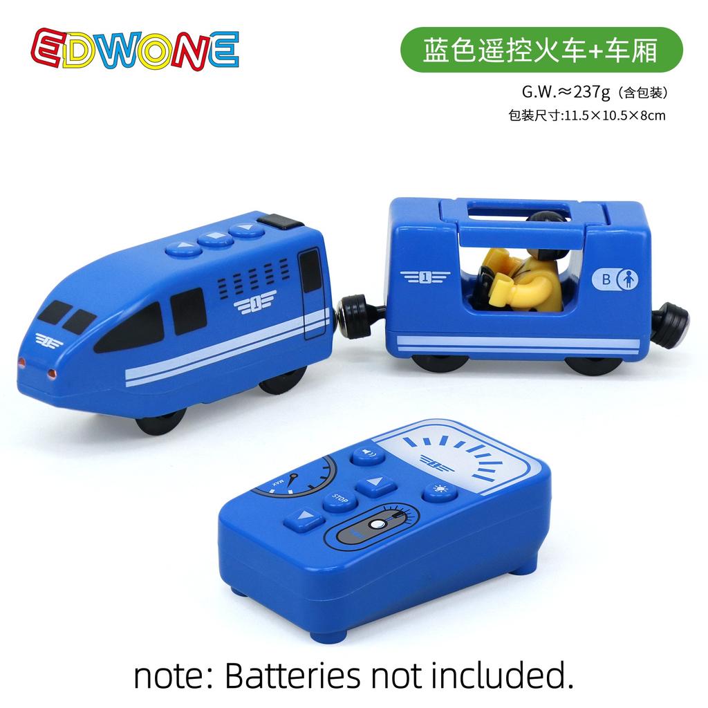 wooden Remote Control Magnetic Electric RC Train Compatible Toy Car Wooden Track Children's Train Car Track Toys for Kids