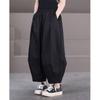 Korean Style Women Harem Pants Summer Vintage Solid Lantern Pants Casual Loose Female Wide Leg Pants Clothing