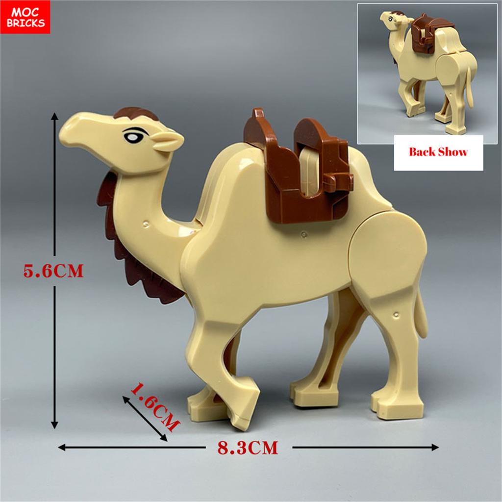 2 pezzi MOC Mattoncini Animale Cammello Principe del Deserto Avventura Film Città Modello Blocchi da Costruzione Giocattoli Educativi Regali per Bambini