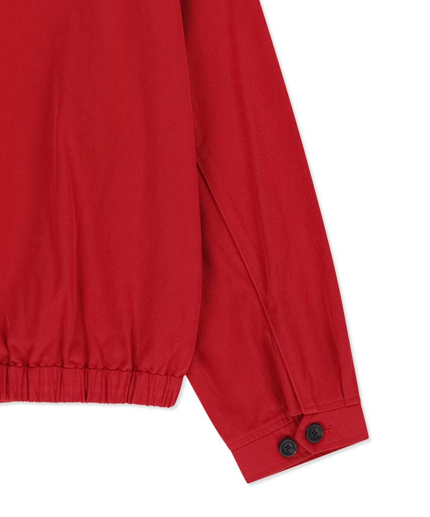MATIN KIM Corduroy Contrast Trim Blouson Jumper In Red