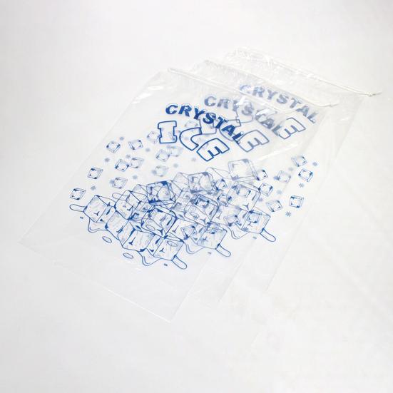 50Pcs Ice Bag Drawstring Clear Printed Heavy-Duty Large Capacity Multi-Use Transparent Ice Cube Holder Home Supplies