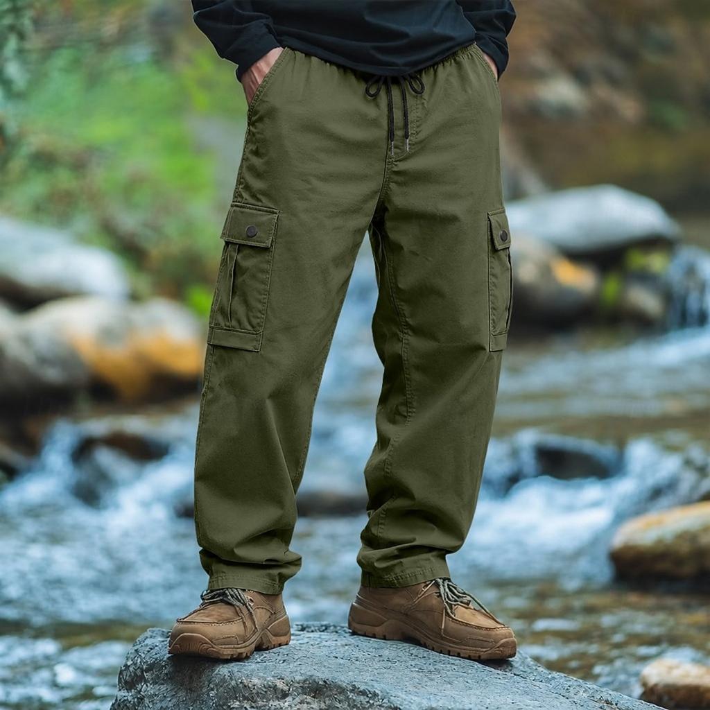 Leichte, atmungsaktive, weiche, bequeme Herrenhose mit vier Taschen, Tunnelzugbund, geradem Bein, lässige Sporthose für Streetwear