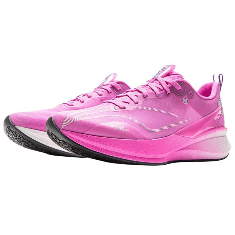 Li Ning Red Rabbit 8 Pro Full Palm Cushioning Mesh Running Shoes Marathon Training Men Running Shoes Fluorescent-Pink Purple ARPV003-28