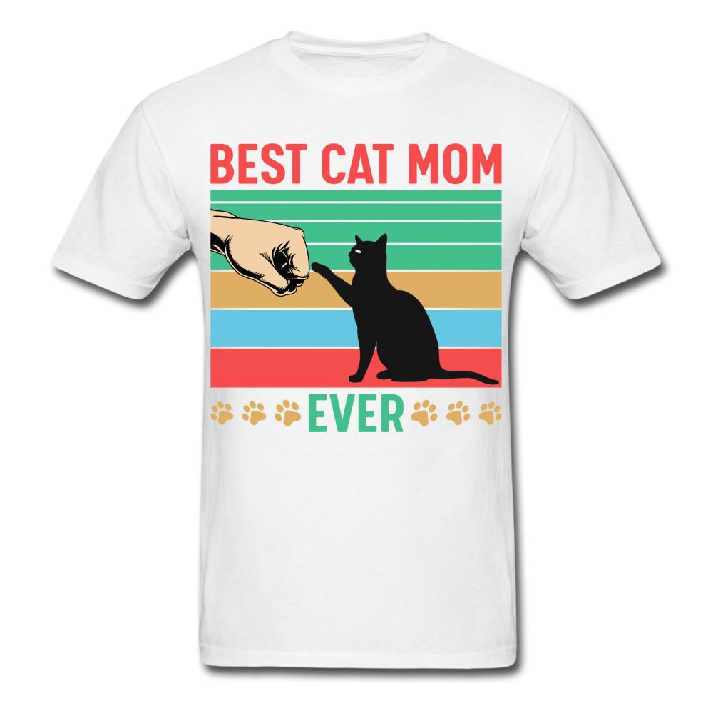 Best Cat Mom Ever Shirt Cat Lovers T-Shirt Size S-6XL