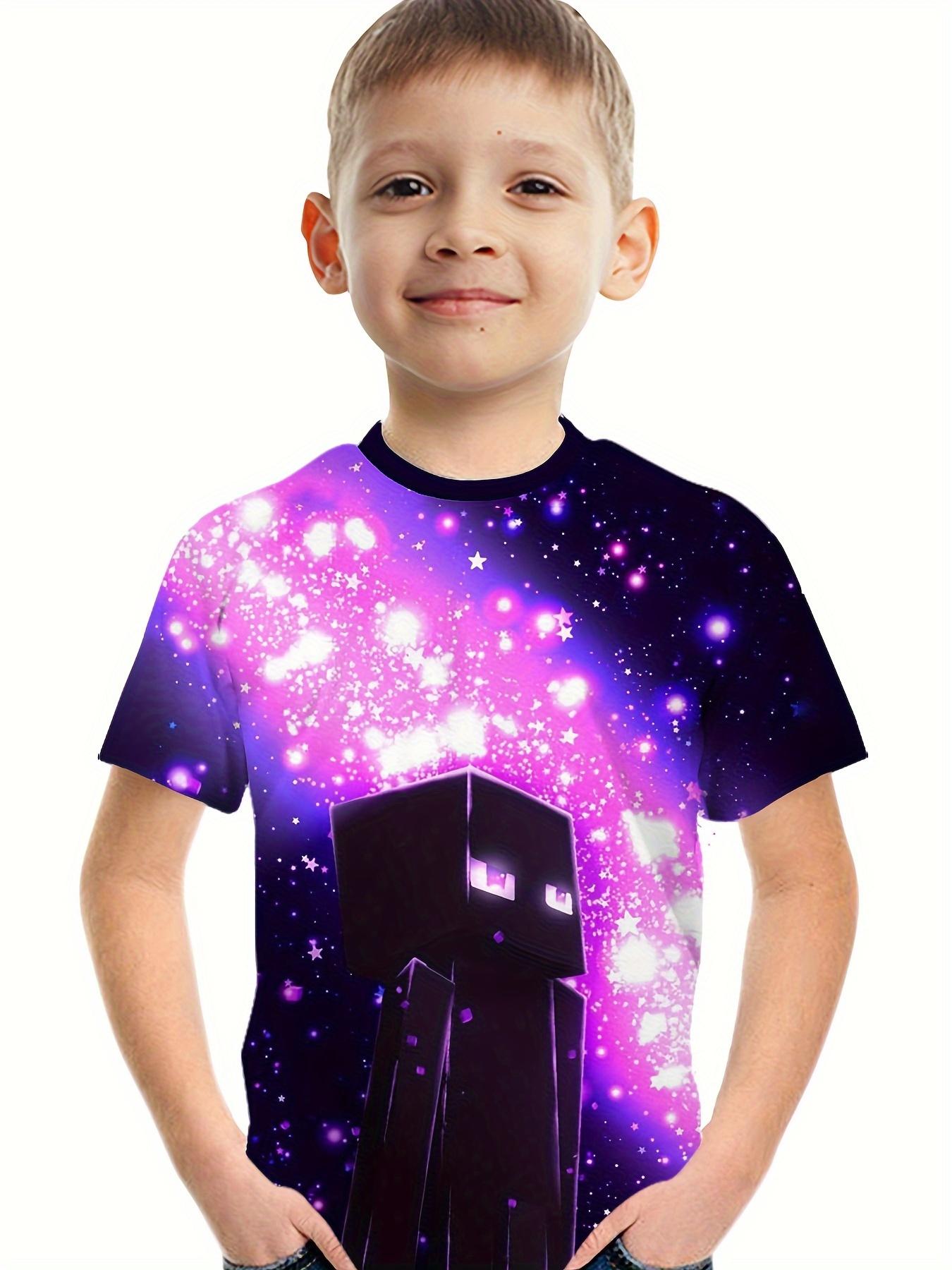 

Детская одежда Футболка для мальчиков с коротким рукавом Детские футболки с 3D-принтом в виде строительных блоков Забавная детская летняя одежда Одежда для девочек 130