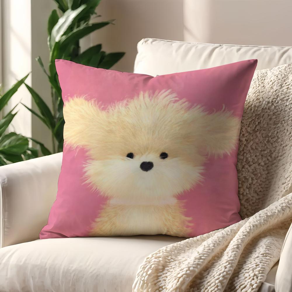 Cute Cartoon Art Scribbled Puppy Dog Cushion Cover For Pillow Printing Sofa Decoration Home Car Room Office Nordic Simplicity