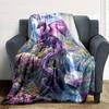 Purple Dragon Fantasy Landscape Home Customize Your Name Blankets Soft Comfortable Lightweight Quilt For Picnic Sofa Office Bed Living Room Ideal Gift