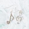 Top Hot Music Note Drop Women Gift Drop Earring Fashion Accessories Crystal Dangle Earrings Jewelry