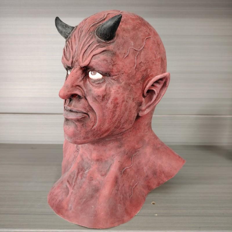 Halloween Full Face Devil Horn Mask Latex Horror Cosplay Costume Party Haunted House