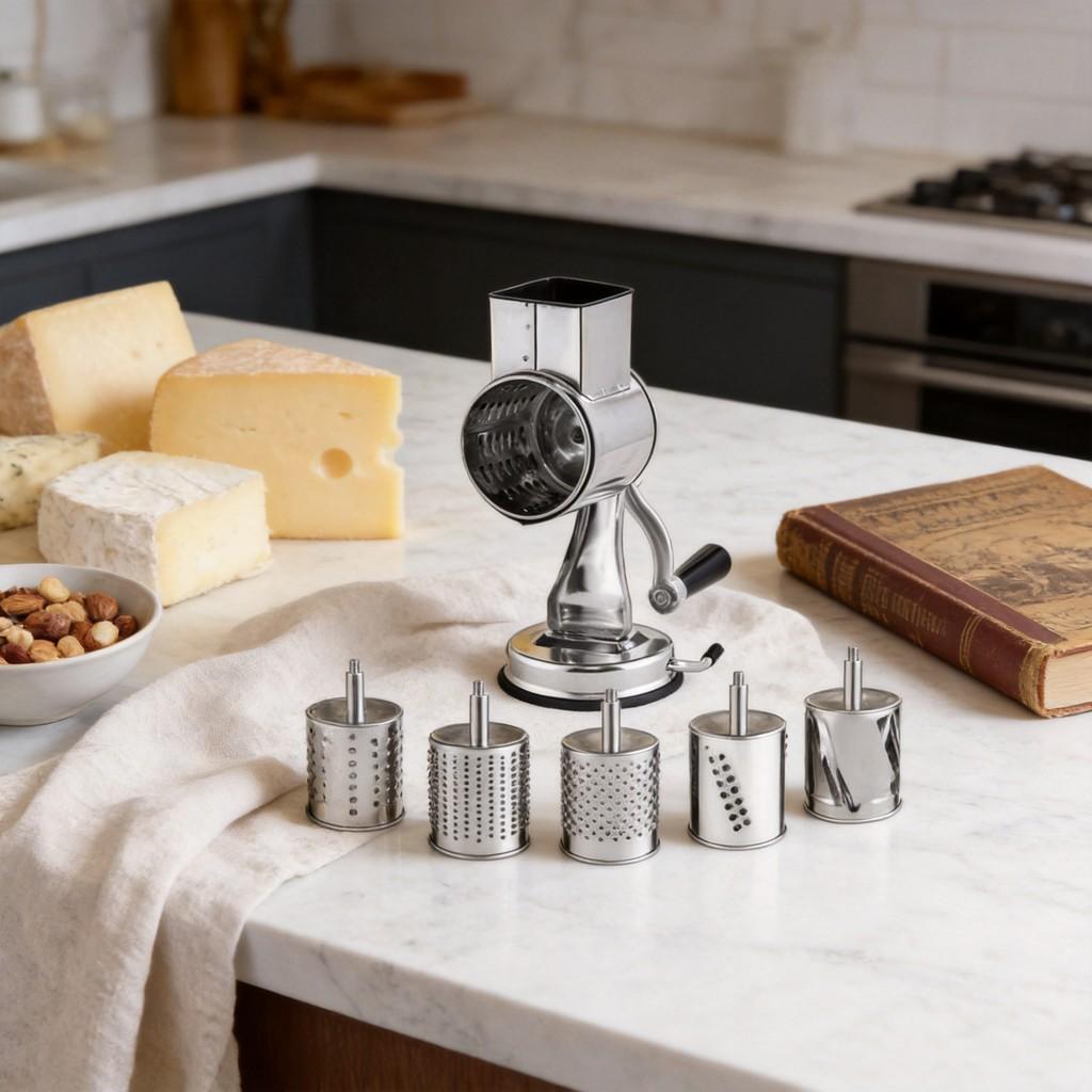 Manual Nut And Cheese Grinder With Stainless Steel Blade For Kitchen Use