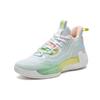361 Ag Volley Cushioning Slip Resistant Abrasion Resistant Breathable Mid Top Basketball Shoes Men's White Green 572211102-5