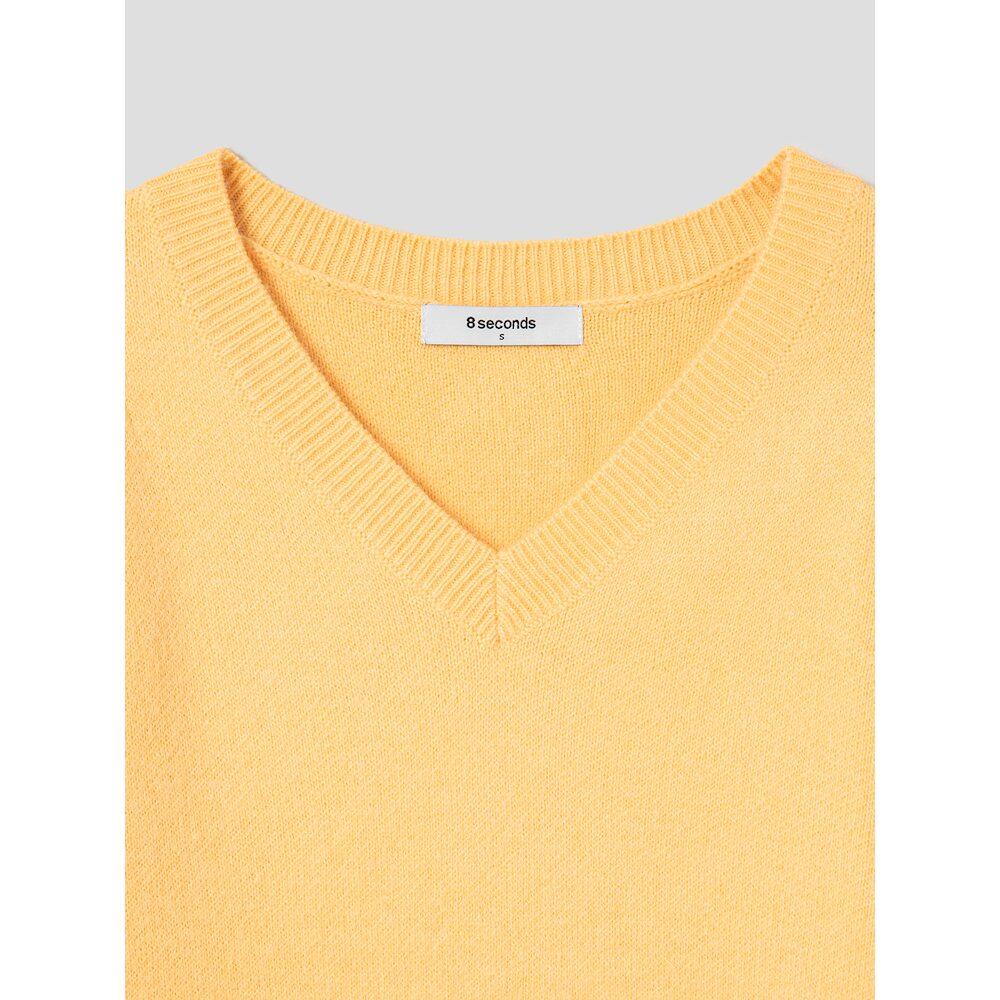 8SECONDS V-Neck Pullover Yellow