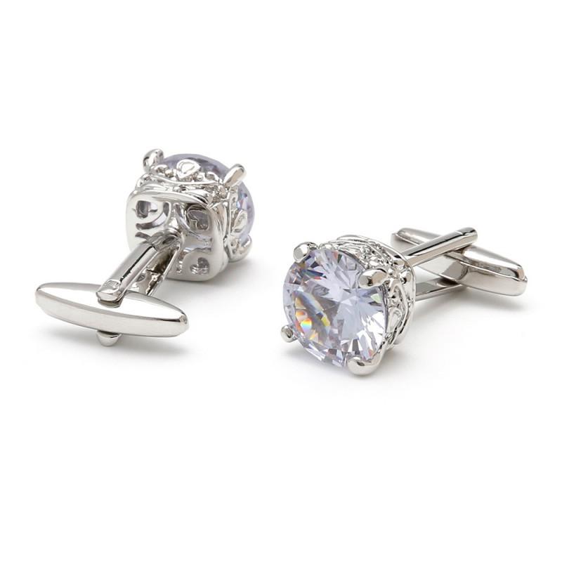 

Men s Cufflinks Light Luxury Large Zircon Gold Square Jewelry artificial