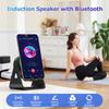 Wireless Induction Bluetooth Speaker, 4-in-1 with 360° Rotating Phone Holder and RGB Ambient Light, High-Definition Surround Sound