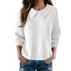 Women's Fashionable Long-sleeved -color Pullover Knitted Sweater Top