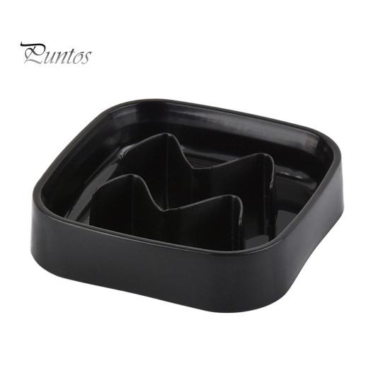 

Миска для медленного кормления, защита от удушья, глубокая тарелка для корма для домашних животных, квадратная посуда для домашних животных, замедляет поедание чёрный