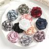 5/10 Stück Künstliche Blumen 3,5 cm Handgefertigt Gebrannte Kante Kamelienblüten Für DIY Nähhandwerk Bekleidungszubehör Hochzeitsdekorationen