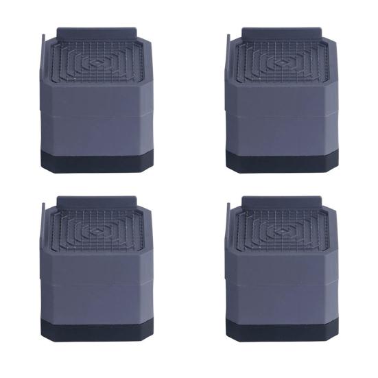 4 Piezas Elevador de Muebles Rectangular Apilable de Alta Resistencia Elevador de Cama Antideslizante Lavadora Refrigerador Escritorio Sofá Silla Pata Elevación Altura