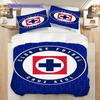 Cruz Azul Pattern Bedding Quilt Set Quilt Cover Pillowcase Home Decoration Birthday Gift (1 * duvet cover + 2 * pillowcase, without core)