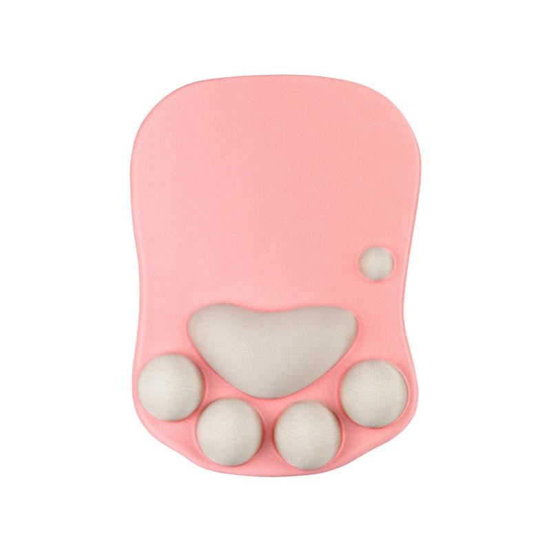 Wrist Rest Support for 3D Mouse Pad Cat's Paw Circle Coaster Gaming Mouse Pad Ergonomic Gel Memory Foam for Computer, Laptop