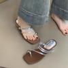 Sandals with Two Fairy Style Fashion~ French Word Wear Roman Thick Heel Female Beautiful Casual High-end Cool Slippers